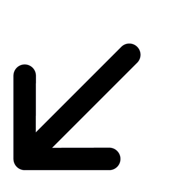 Arrow Pointer Left Down: Symbol, Image, Graphics for Way Finding ...