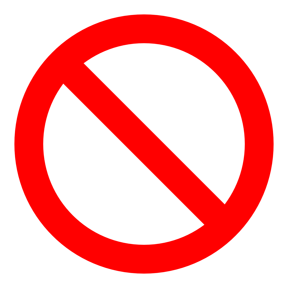 NO Sign.png - ClipArt Best