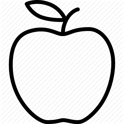 free clipart apple outline - photo #10