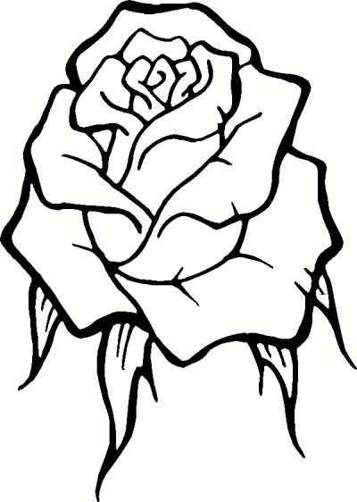 clipart rose outline - photo #27