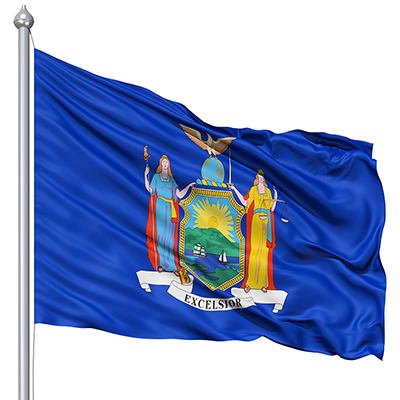 New York Flag - colors meaning history of New York State Flag