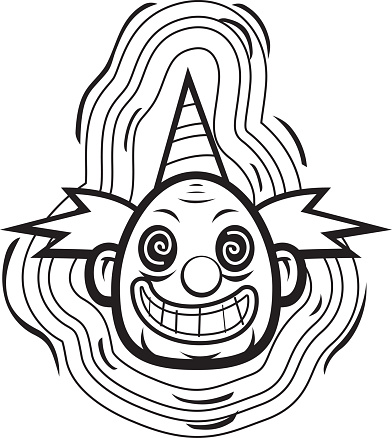 Evil Scary Clown Clip Art Clip Art, Vector Images & Illustrations ...