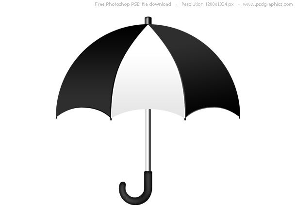 Art, White umbrella and Black and white