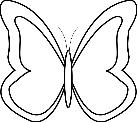 Butterfly clipart images black and white