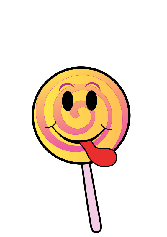 Lollipop Smiley Free Vector / 4Vector