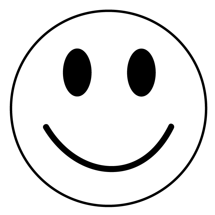Clipart smiley face black and white