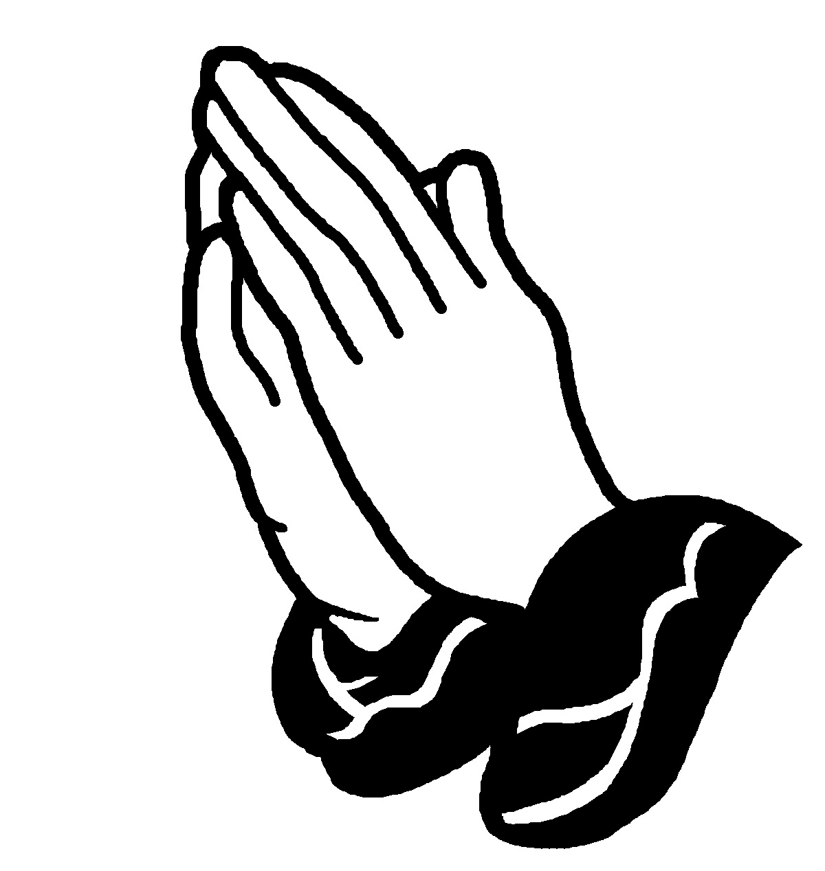 Praying hands vector clipart