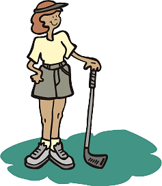Woman Golfer Clipart