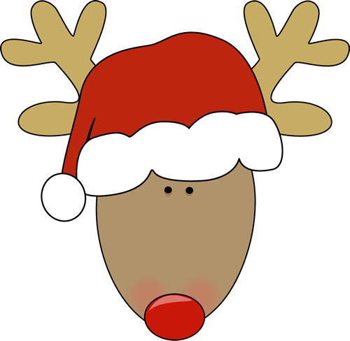 Cute Santa And Reindeer Clipart