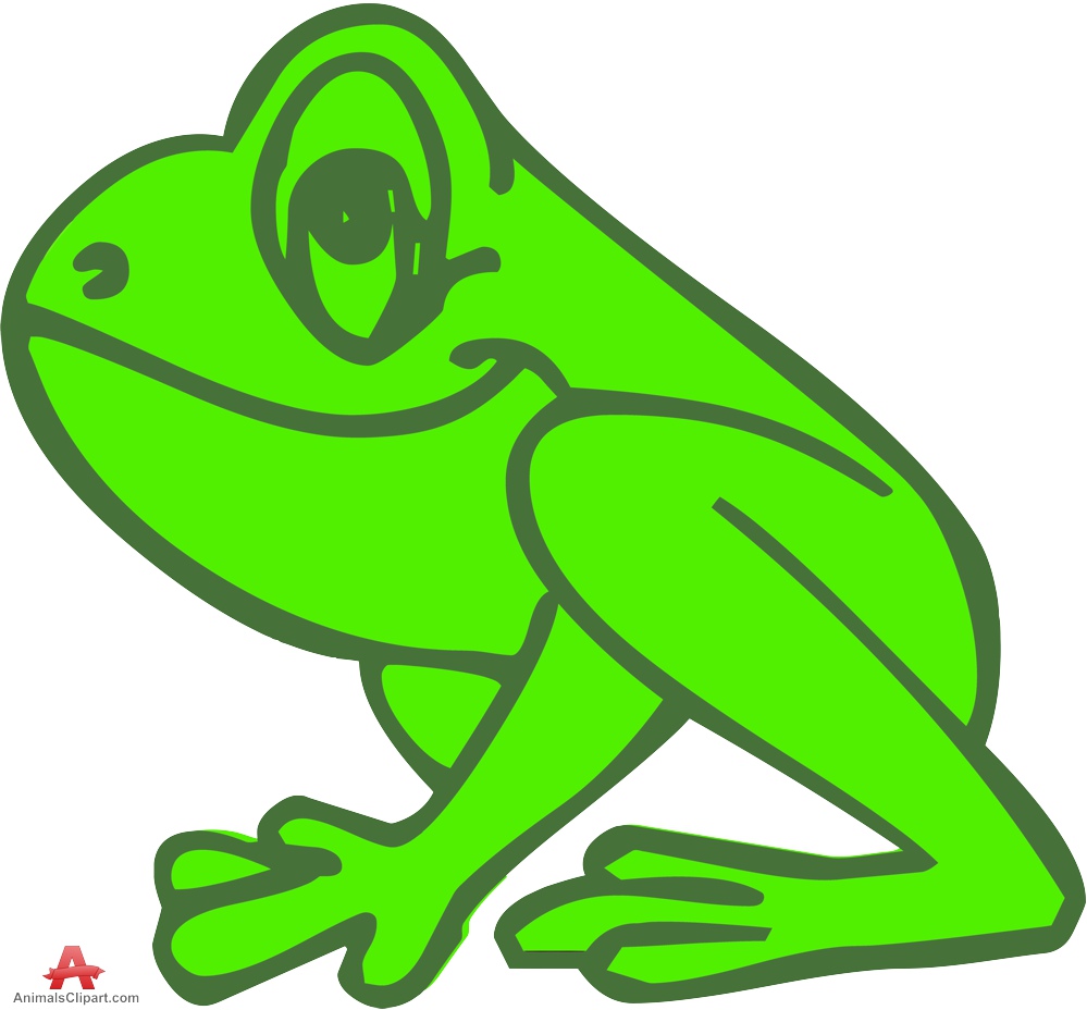 Outline Colored Frog Clipart | Free Clipart Design Download