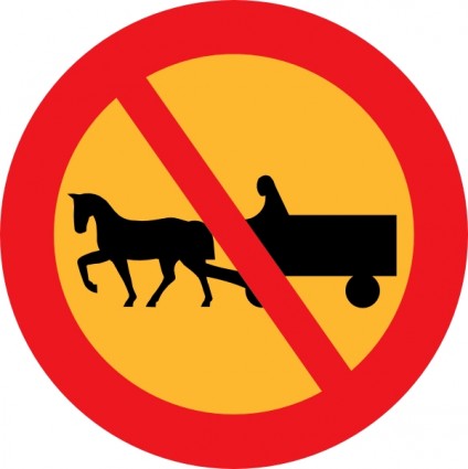 No Horse And Carts Sign clip art Vector clip art - Free vector for ...