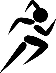 Track and field running clipart
