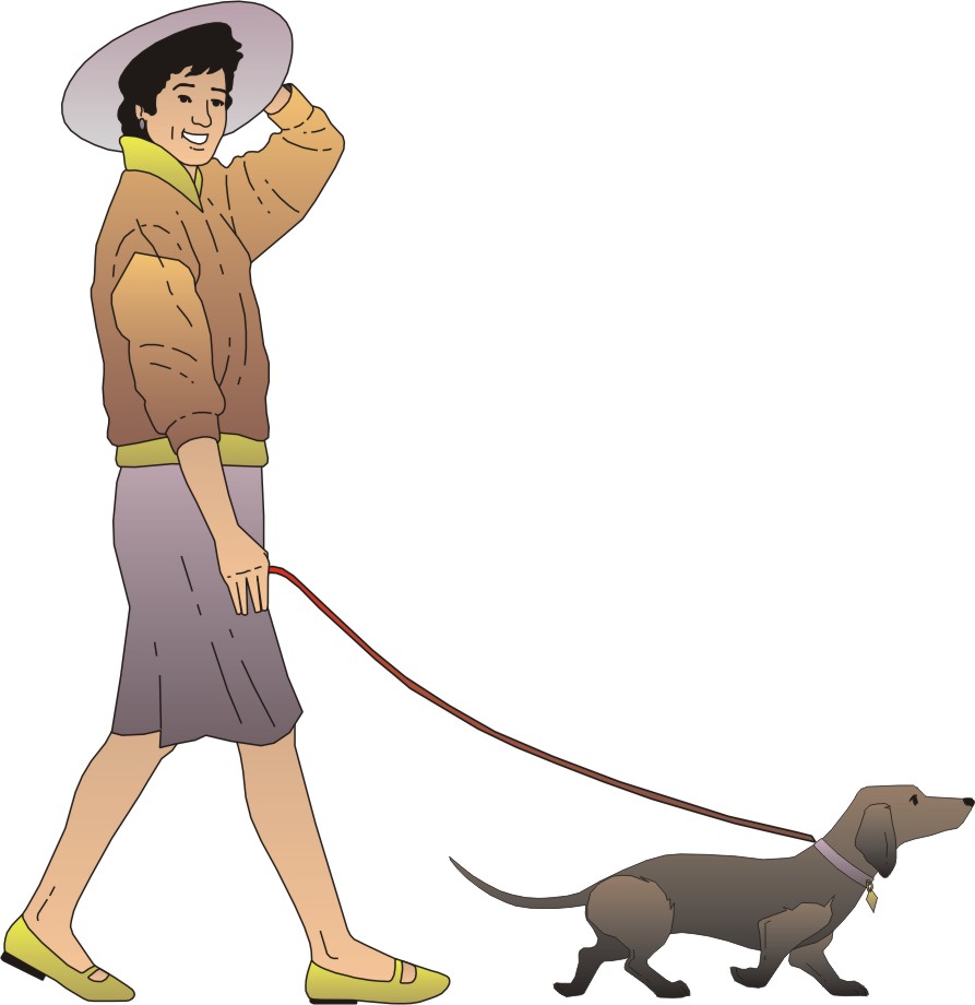 People Walking Dogs Cartoon - ClipArt Best