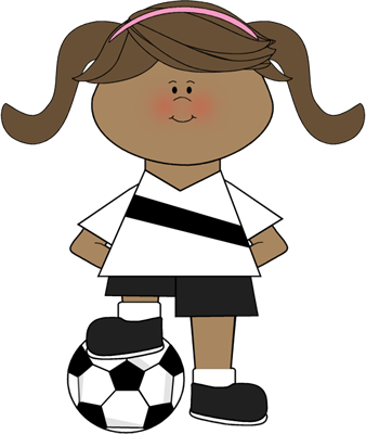 Clipart girl soccer