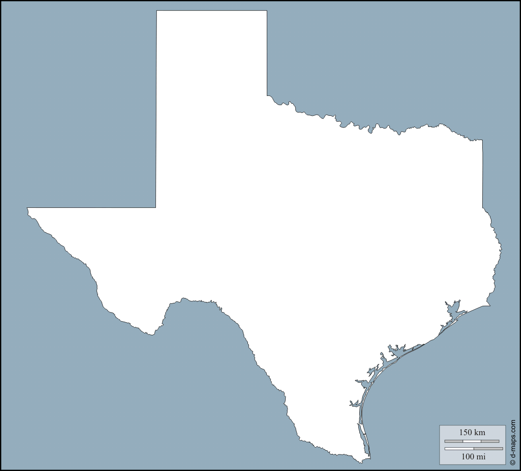 Texas: Free maps, free blank maps, free outline maps, free base maps
