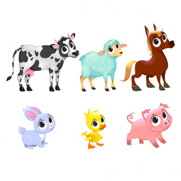 Cute animal heads Vector | Free Download