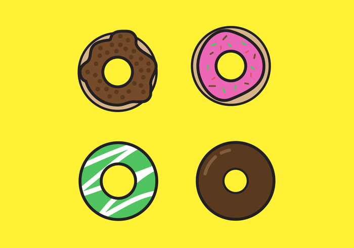 Sweet Donut Vectors - Download Free Vector Art, Stock Graphics ...