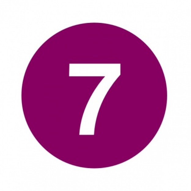 Number 7 purple circle clip - Free Clipart Images