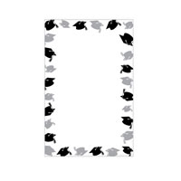 graduation border black and white