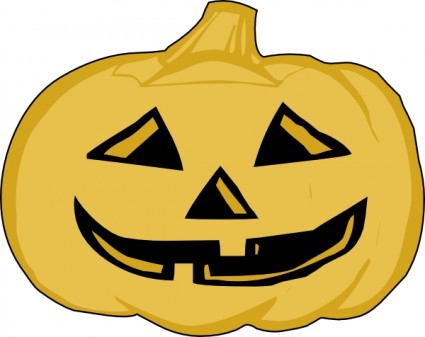 Scary Dark Night Pumpkin Ghost Lantern clip art Vector clip art ...