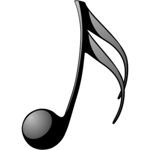 fancy note 1, from musical notes 2 page, public domain clip art image
