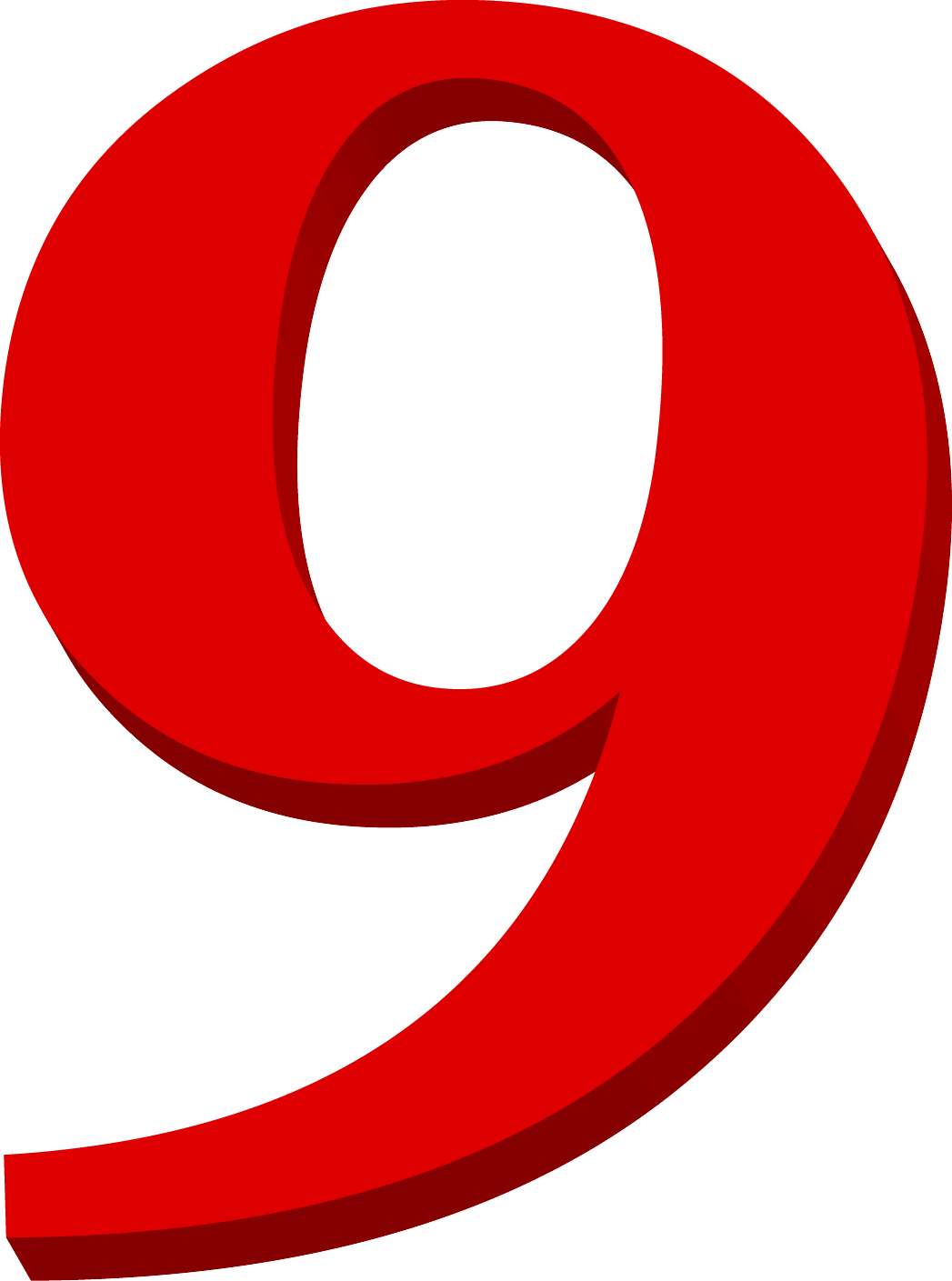 9 Number Template ClipArt Best