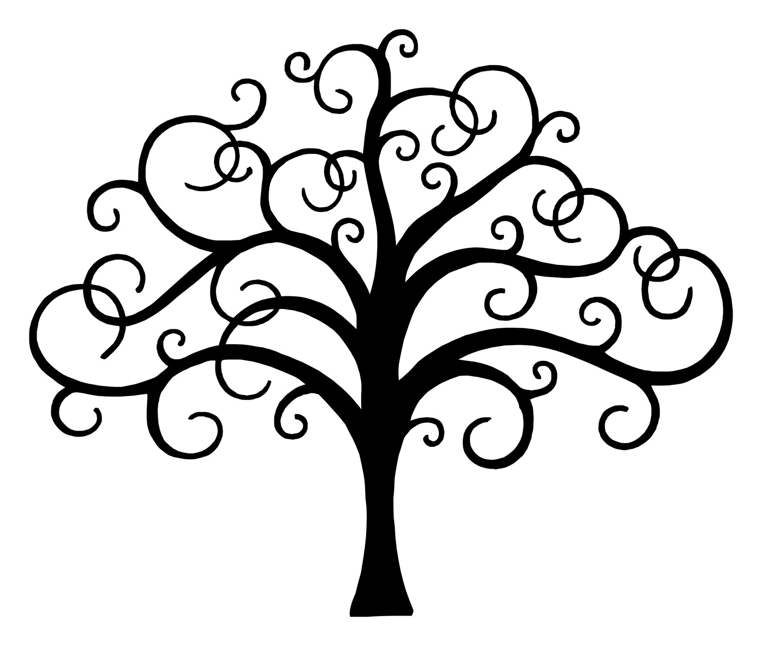 tree clip art free black and white - photo #42