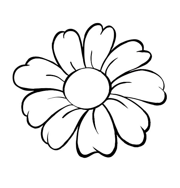 free flower clipart outline - photo #14