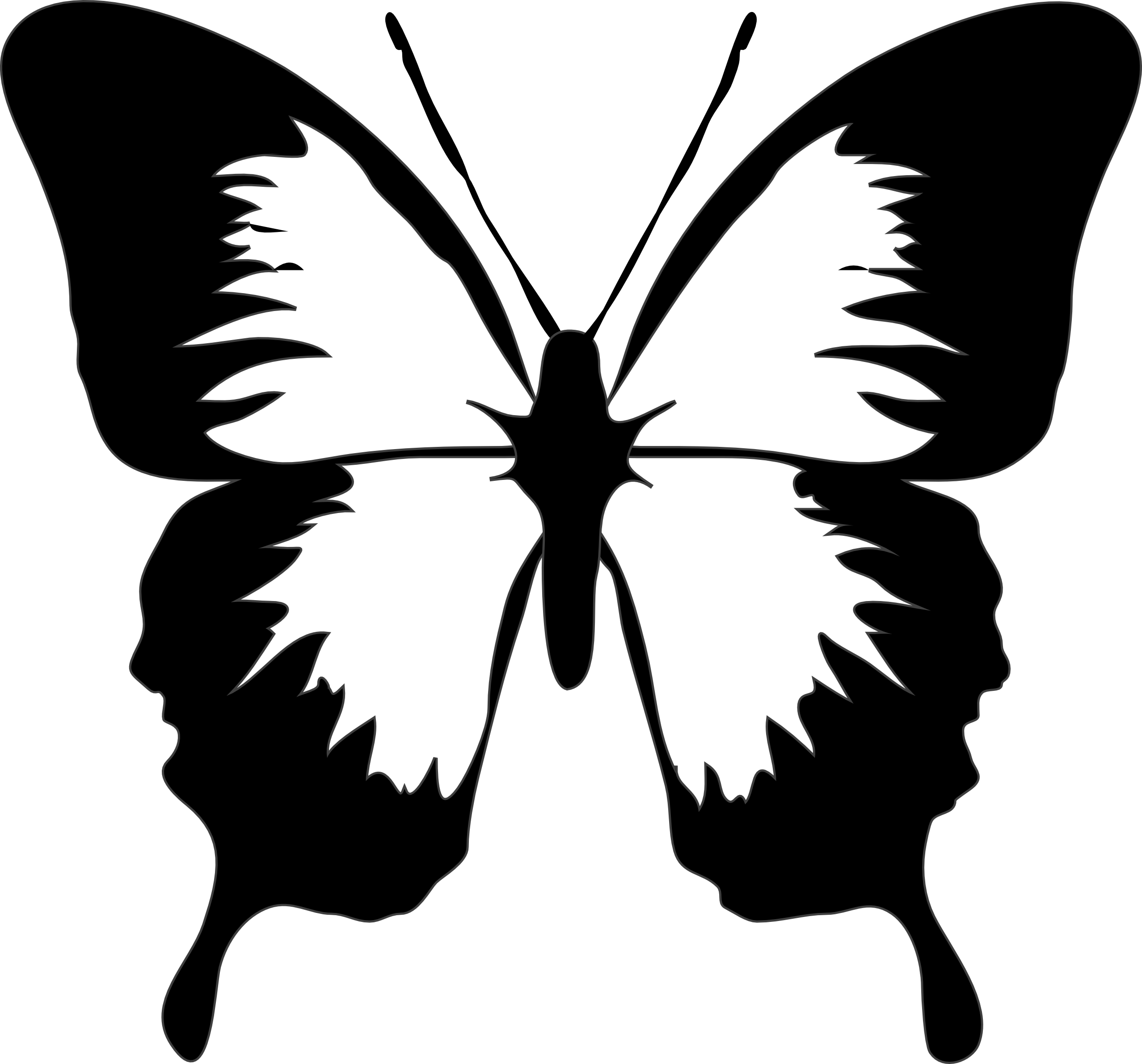 Butterfly Clip Art Black And White - Free Clipart ...