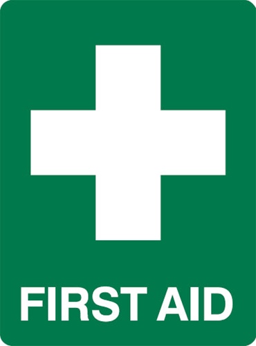 Safety Signs - First Aid Labels - 90x125mm - Box of 5 | Esidirect