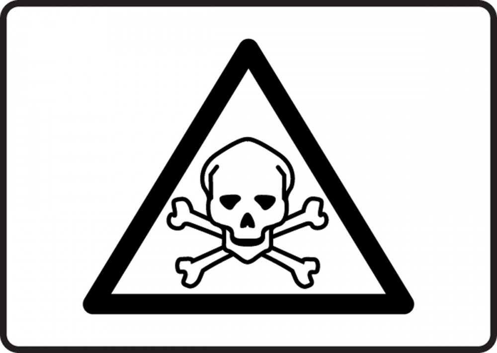 Toxic Poison Graphic Safety Sign - Chemical Safety