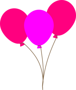 Pink Balloons Clip Art - vector clip art online ...
