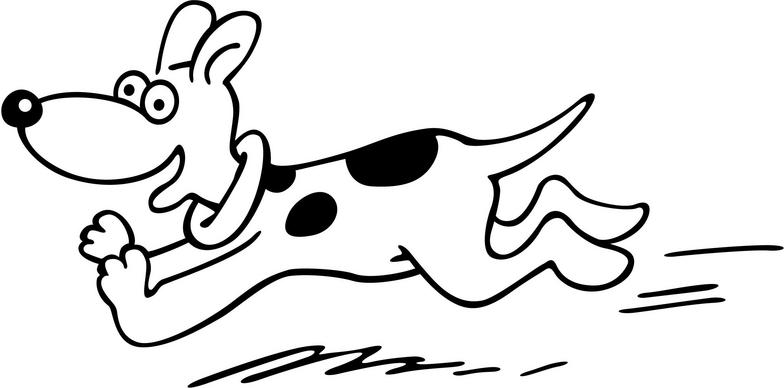 free black and white running clipart - photo #16