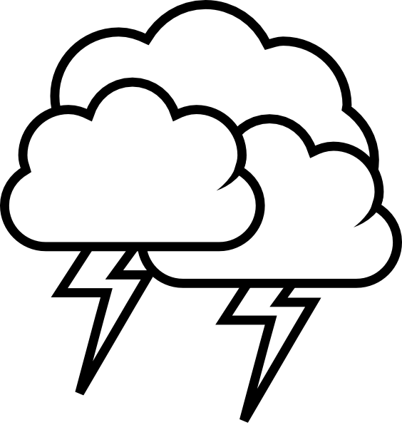 Tango Weather Storm - Outline Clip Art - vector clip ...