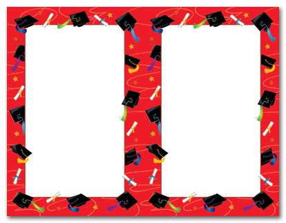 Red Graduation Invitations, Modern and Stylish Red Graduation Invites