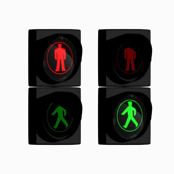 pedestrian traffic light blend