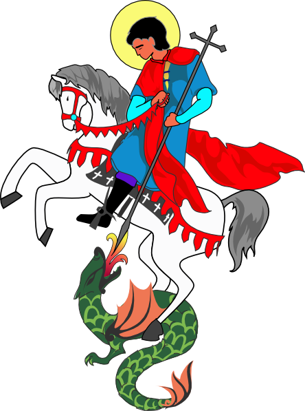 Saint George And Dragon Drawing clip art - vector clip art online ...