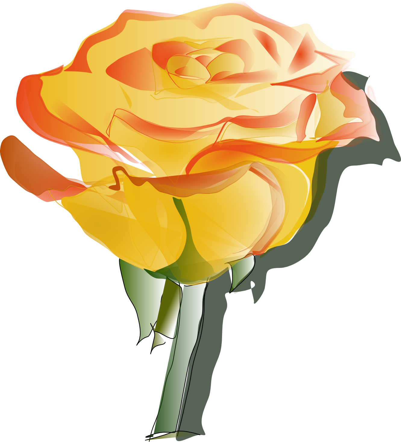 clipart of yellow roses - photo #44