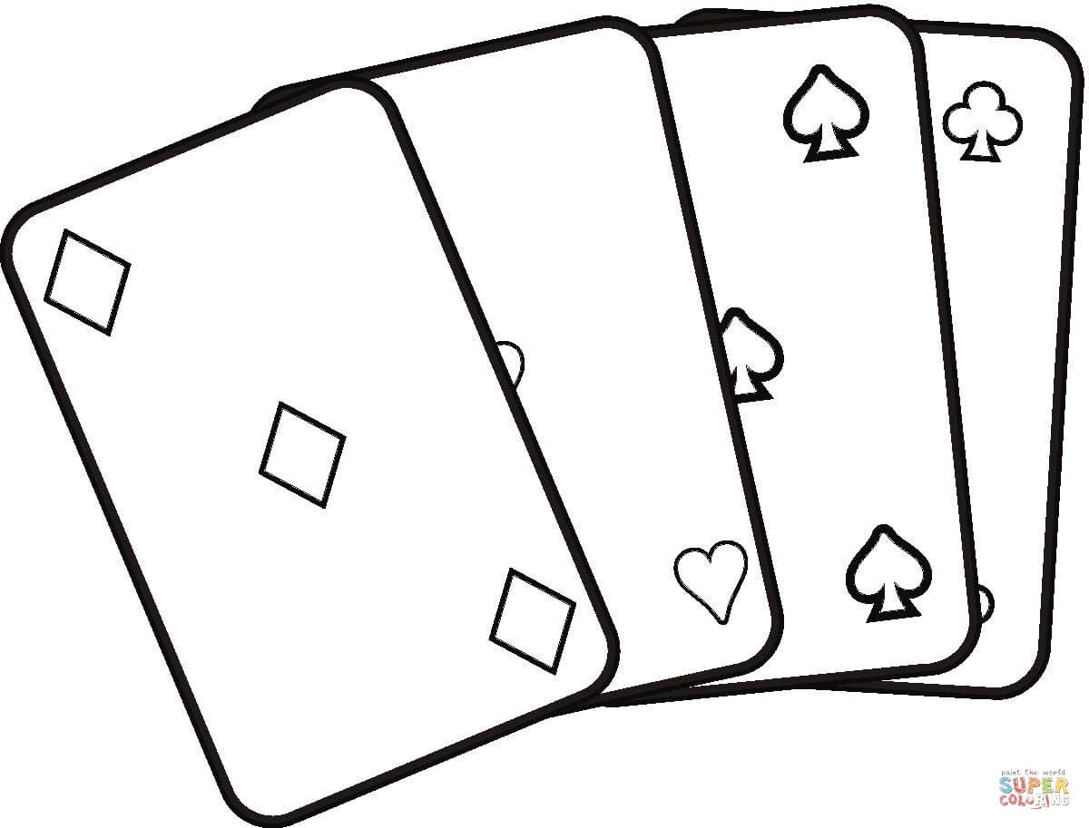 599 views Playing Cards coloring page | Free Printable Coloring Pages