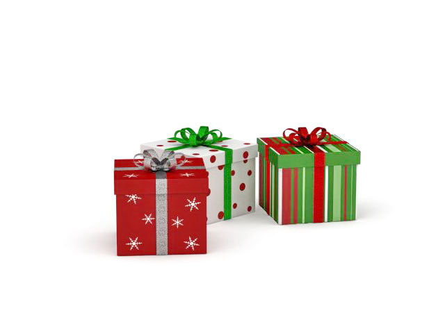 Christmas gift boxes 3d model 3ds max files free download ...