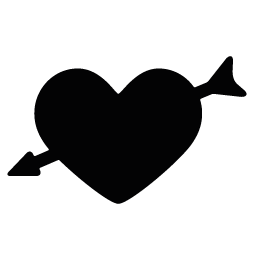 497 views Heart with arrow clipart silhoutte