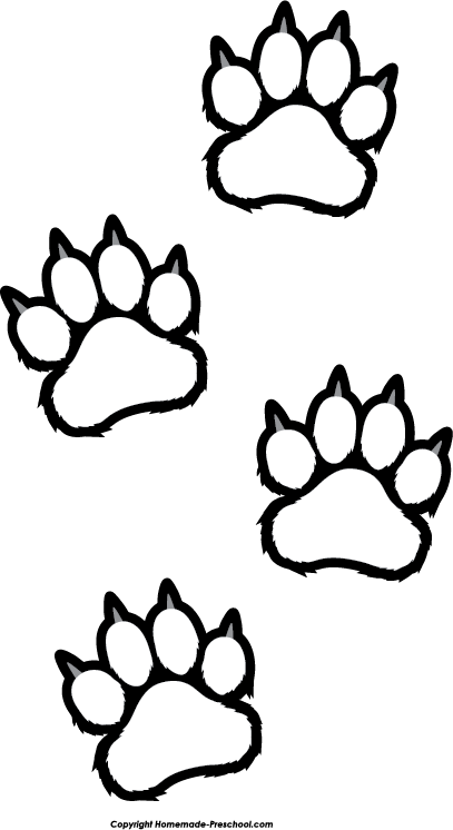 Tiger paw print clipart