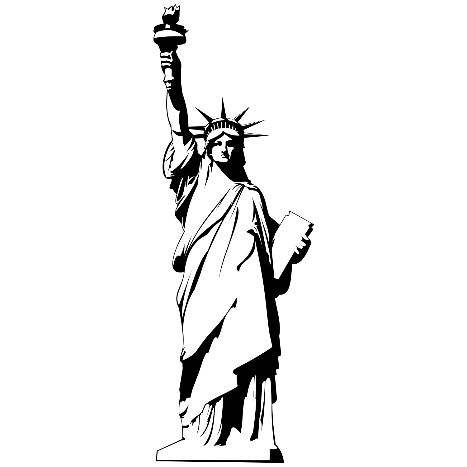 Clipart statue of liberty silhouette