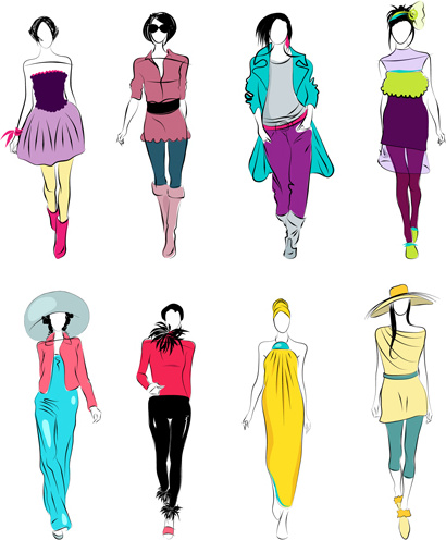Fashion girl cartoon free vector download (19,320 Free vector) for ...