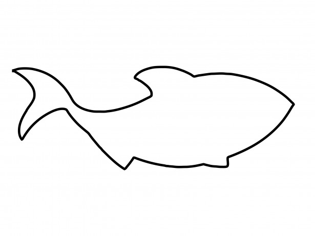 Outline Of A Fish : Coloring - Kids Coloring Pages