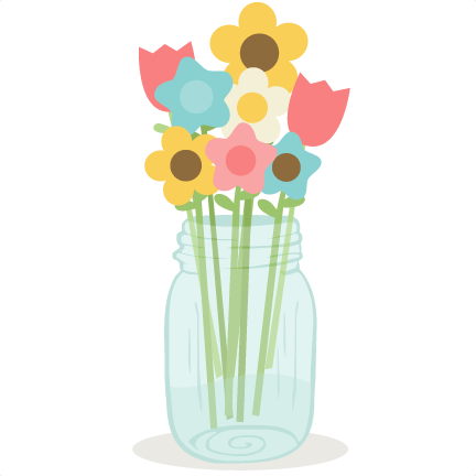Flowers In Mason Jar SVG cutting files doodle cut files for ...