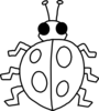 Ladybug Outline clip art - vector clip art online, royalty free ...