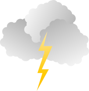 Clouds And Lightning clip art - vector clip art online, royalty ...