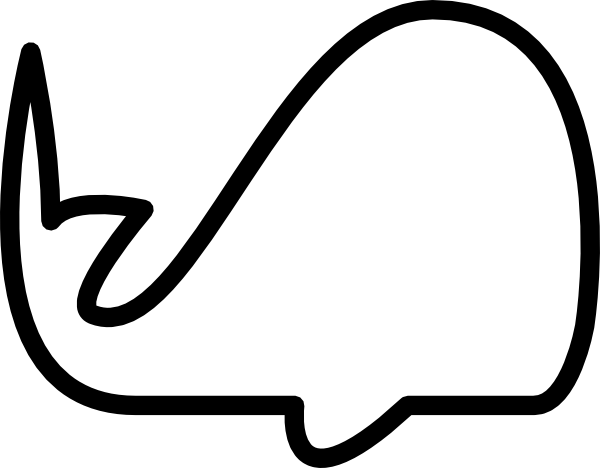 White Whale Outline Clip Art - vector clip art online ...