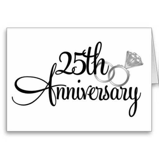 25th Anniversary Greeting Card from Zazzle.